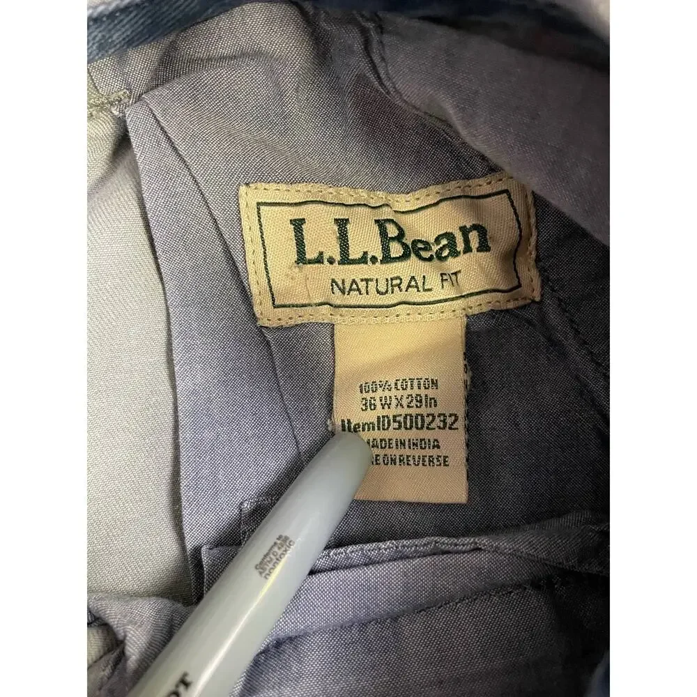L.L. Bean Men's natural fit tan khaki pants 36x29